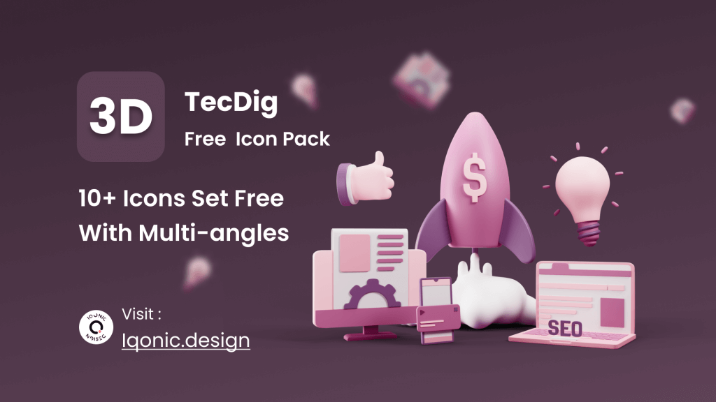 Free 3D Technical Icons Pack
