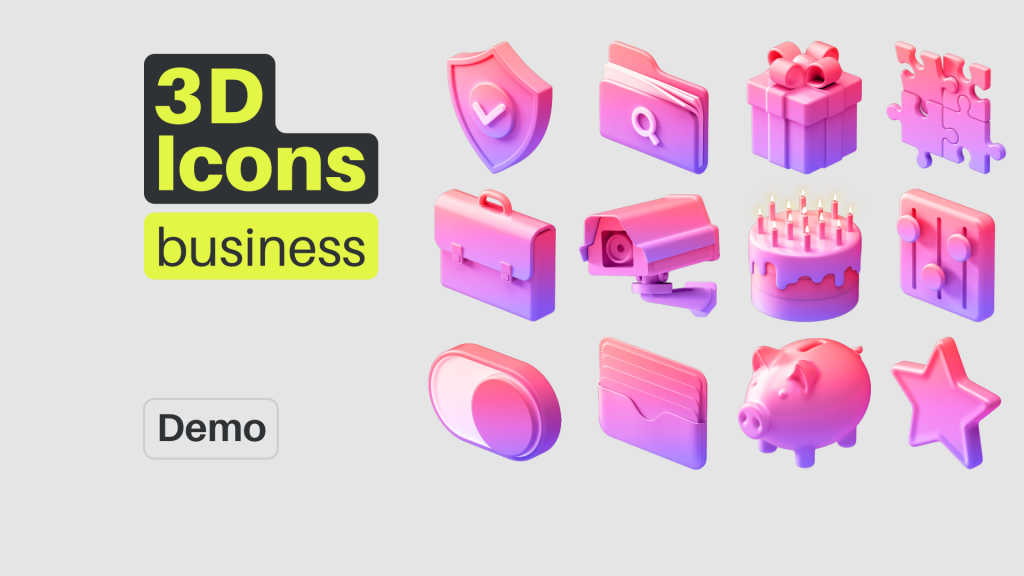 3D icons business