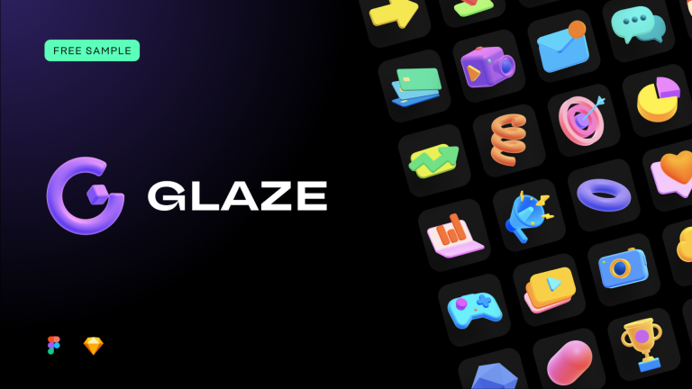Free abstract 3D Icons pack