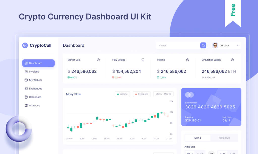 Crypto Currency Dashboard UI Kit