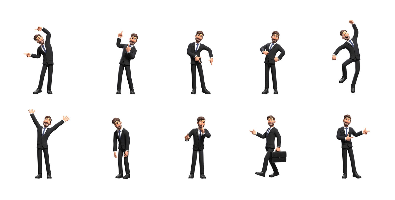 Free 3D Cartoon Business Man