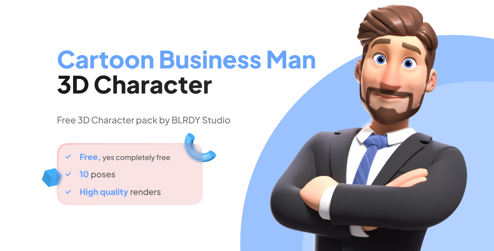 3D Cartoon Business Man