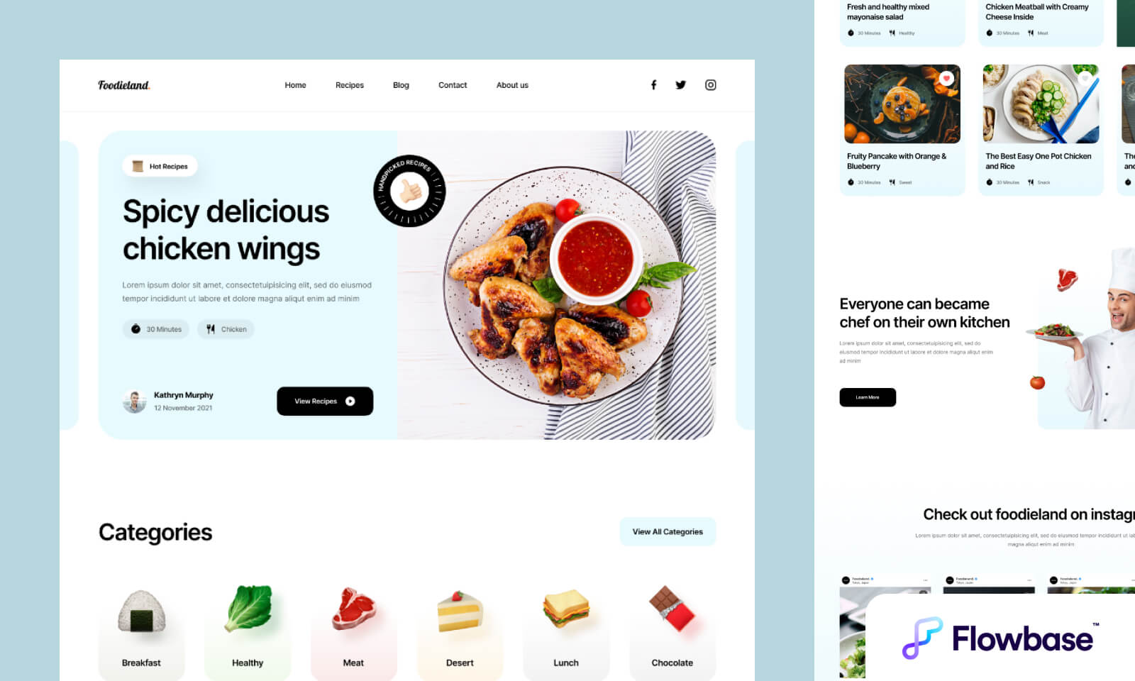 Cooking Template web design