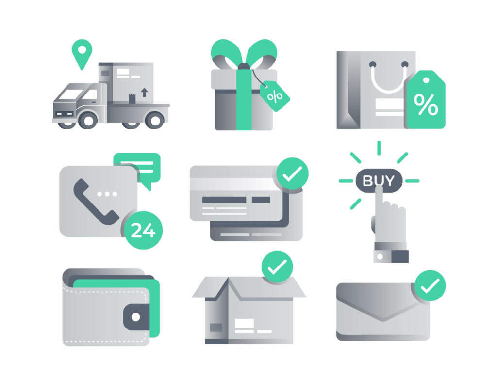 Delivery E Commerce Illustrative Icons 2