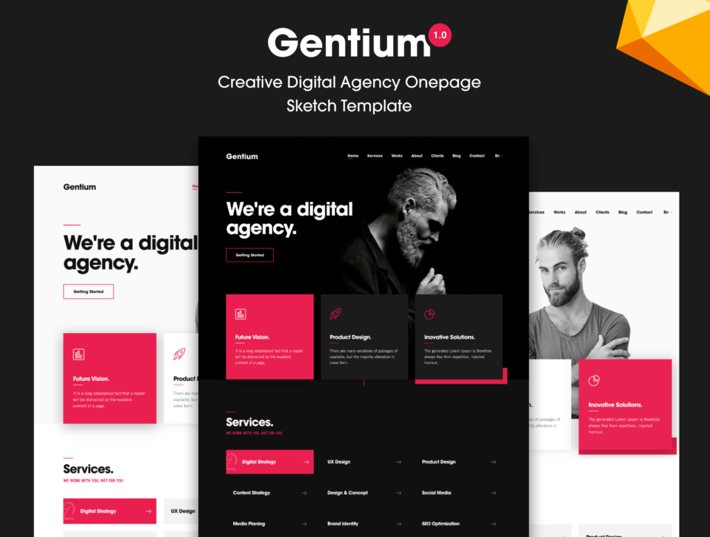 Gentium Creative digital agency onepage 2