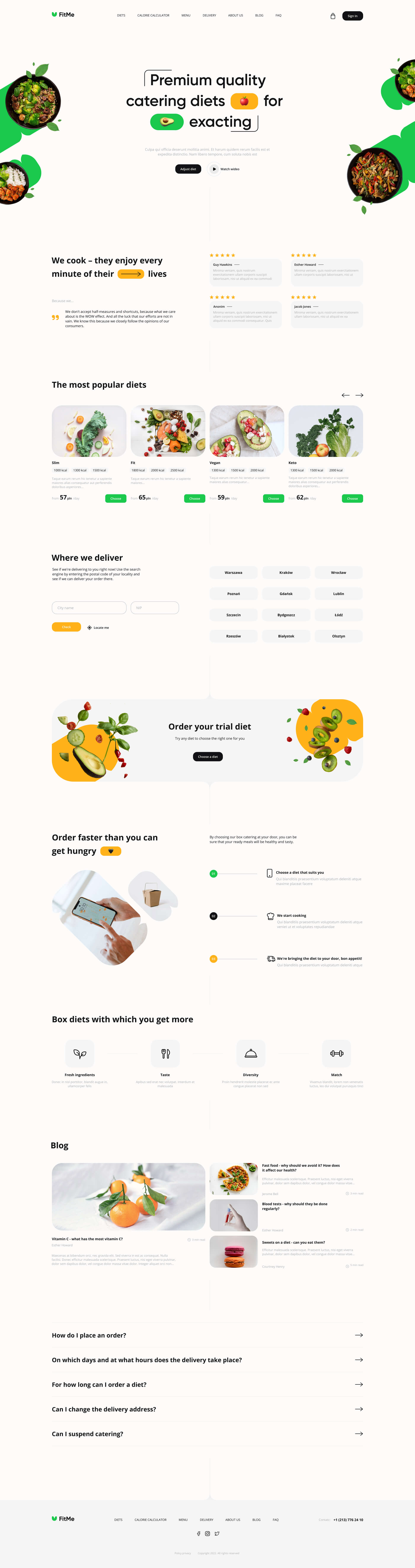 Free Food Ordering Website Design