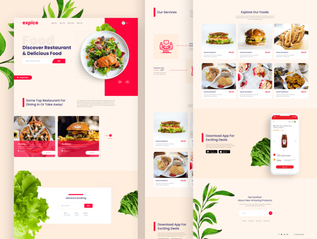 Restaurant Web Landing Page 2