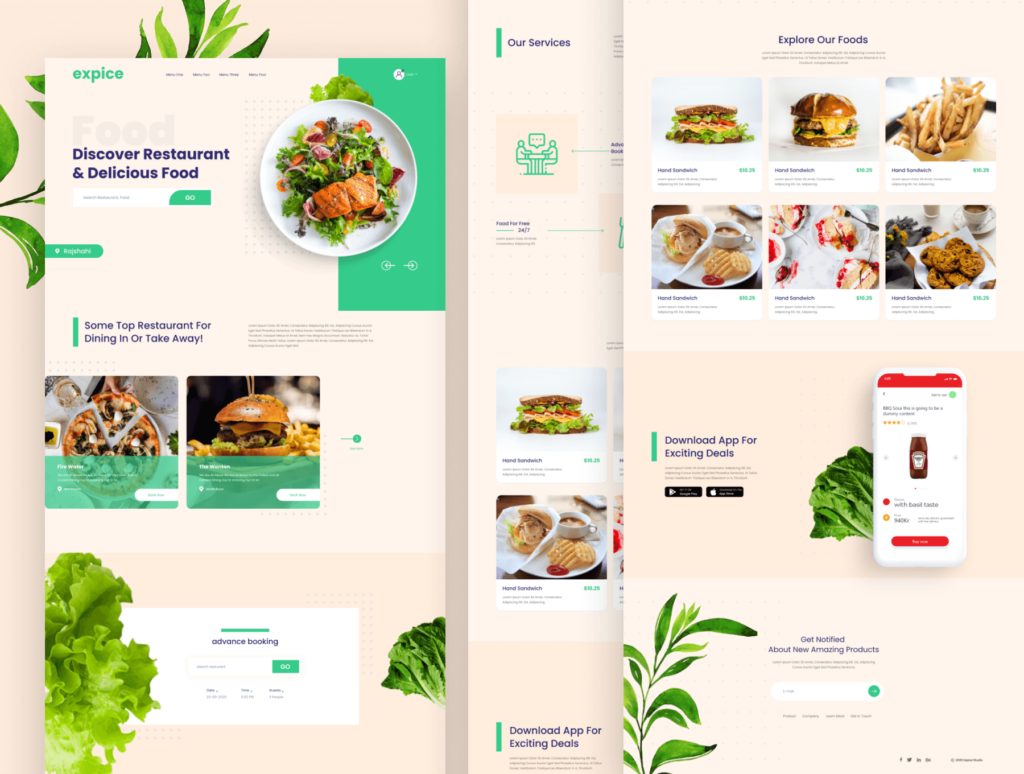 Restaurant Web Landing Page 3 1