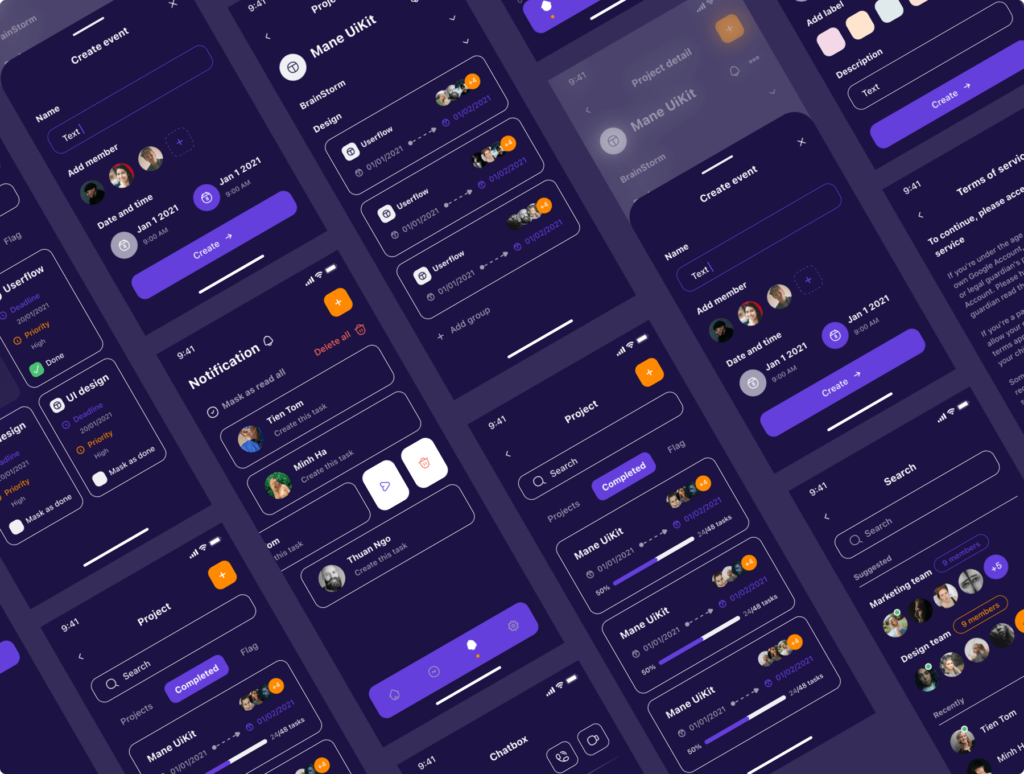 Tasker Task Management Apps UI Kits 5