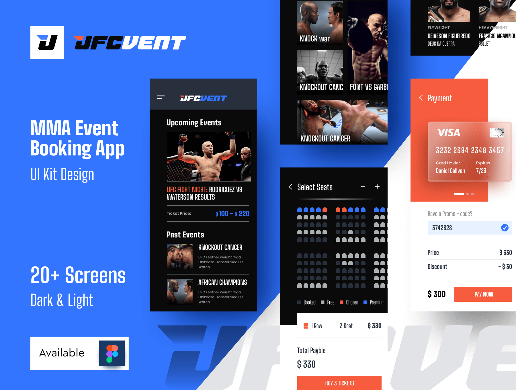 UFC VENT - MMA Event Booking app