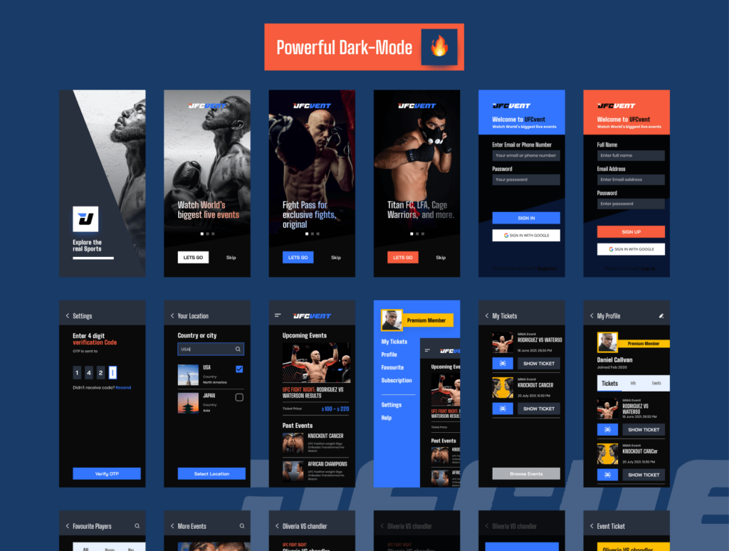 UFC-Event Booking App