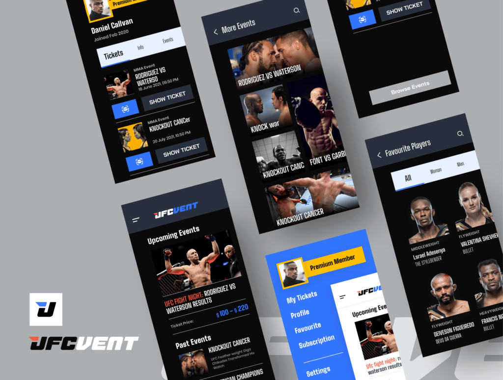 UFC VENT MMA Event Booking app 5