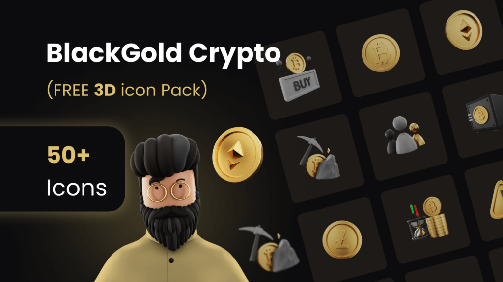 3d icons crypto