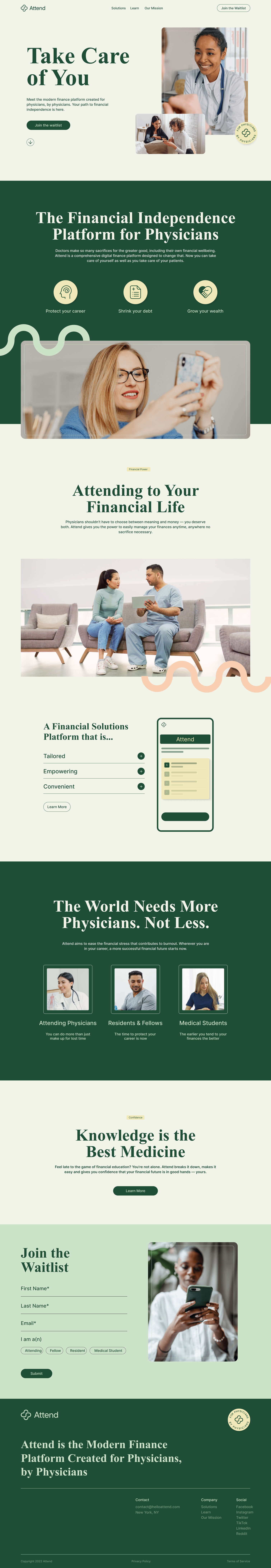 Attend-Financial-Landing-page-design