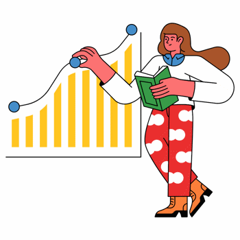 business graph chart analytics statistics presentation project woman people sm