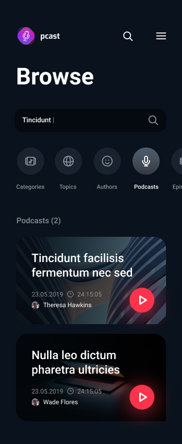 Browse Podcasts