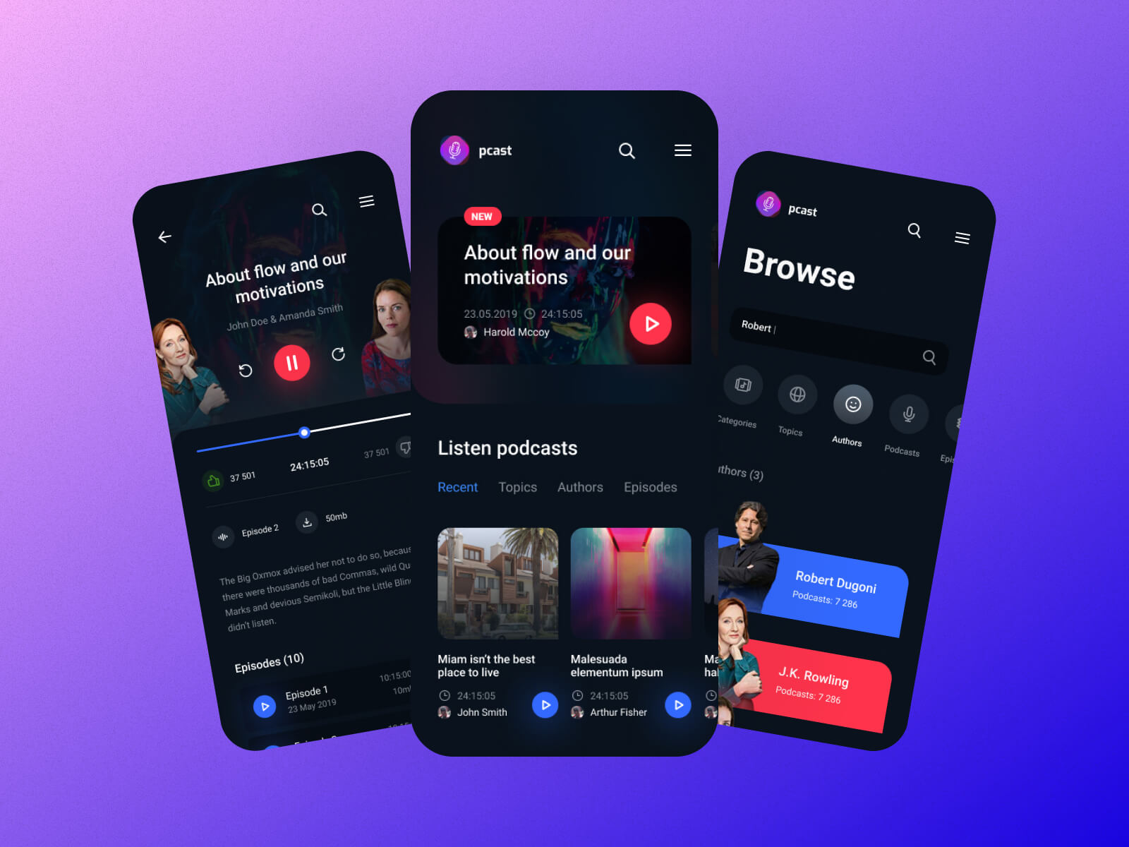 Podcast App UI Kit Figma