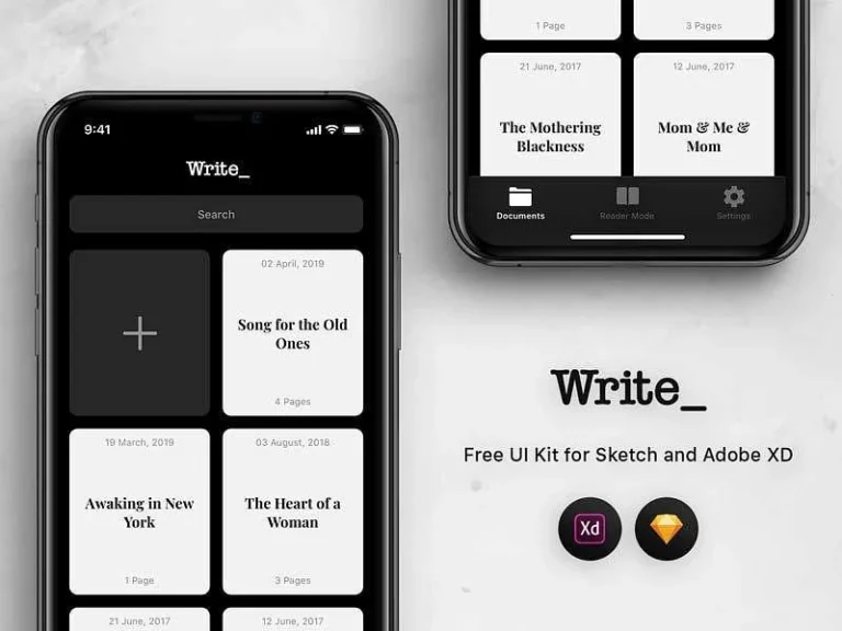 Write - Free App UI Kit