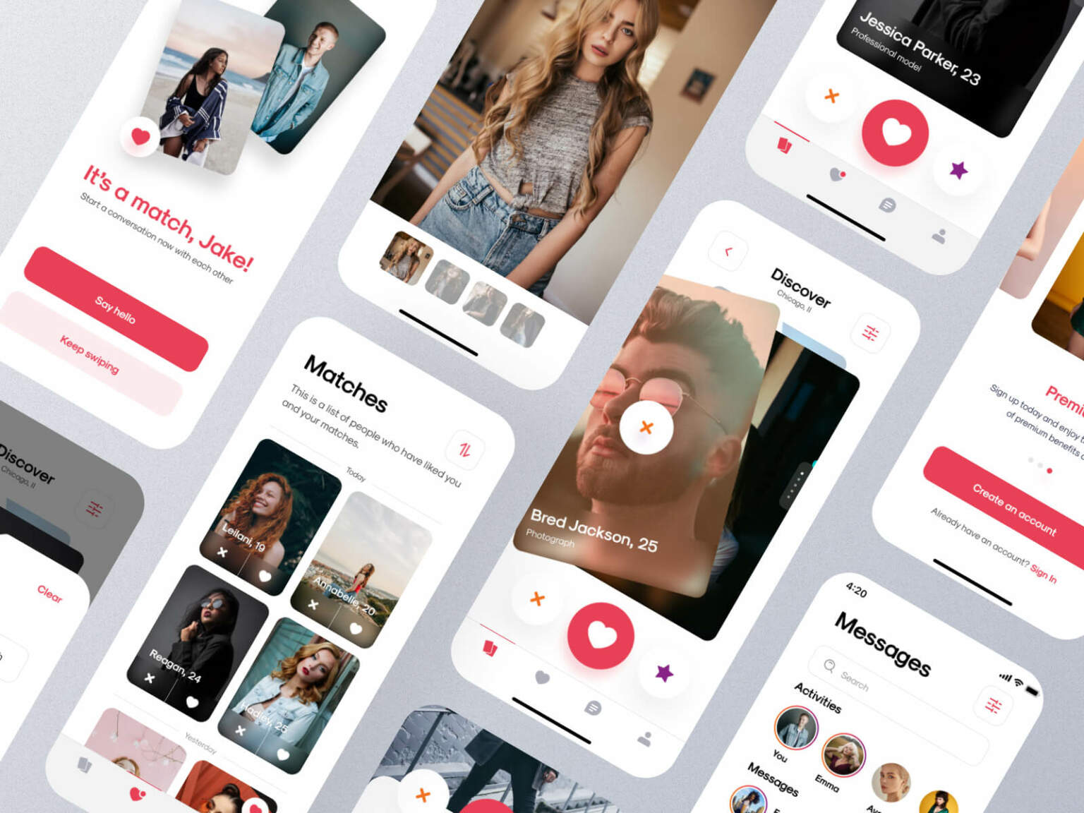 Free Dating App UI Kit for Figma