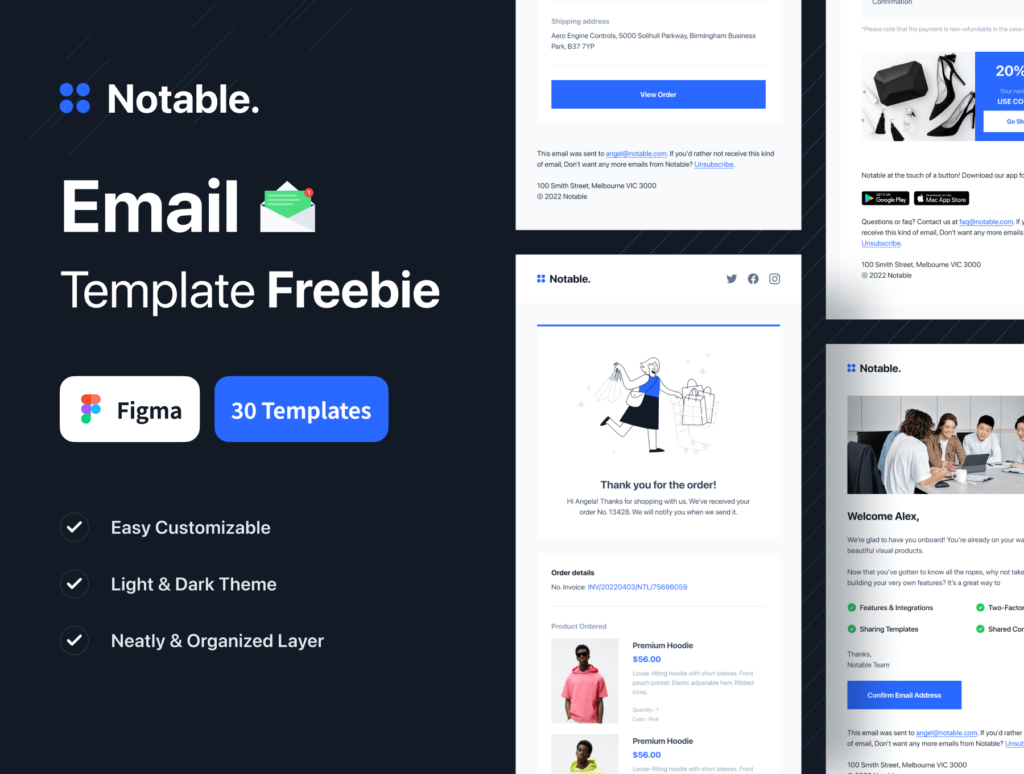 Notable Free Email Template