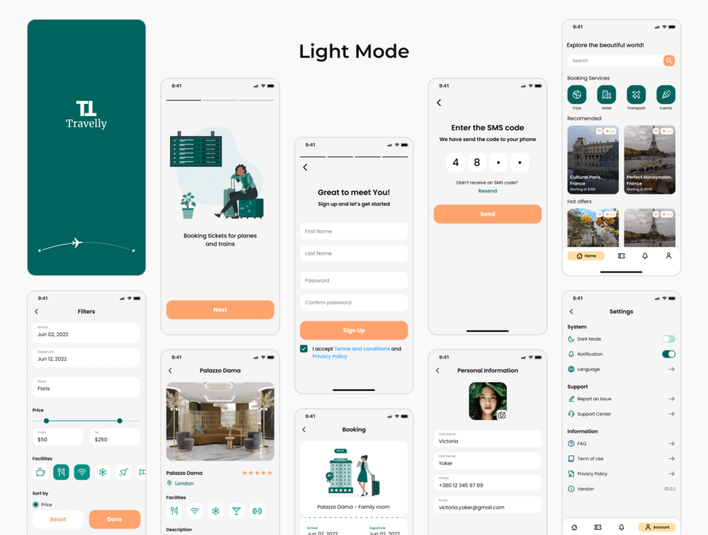 Travelly Best Free Travel App UI Kit 5