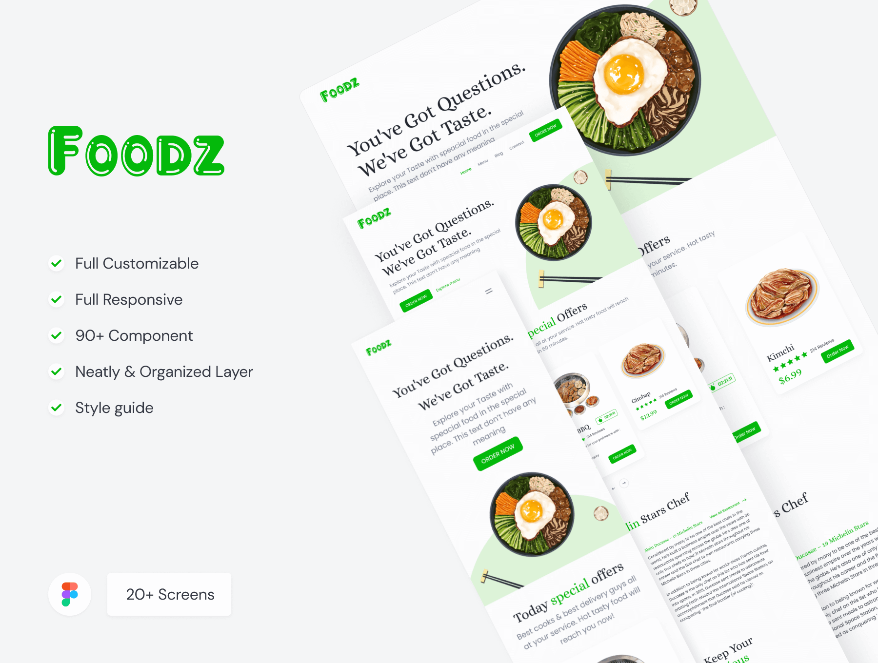 Foodz - Free Delivery Food Website Design